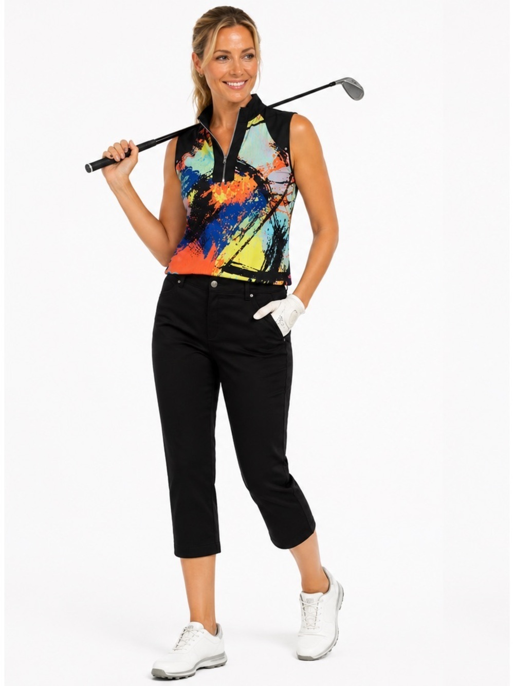 Jamie Sadock black stretch golf ankle pants Size 4